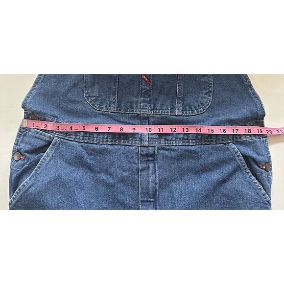 Bib Overalls Dickies Mens Blue Denim Work Wear Made in Mexico 8396SNB 36 X 30 - Picture 8 of 11